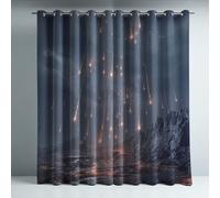 Genérico Aislamiento Térmico Cortinas Opacas Estilo Meteorito Magma Paisaje Decoración para Dormitorio Sala de Estar con Ojales Juego de 2 Paneles, Protección de Privacidad, 117An x 160Al cm