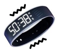 Genérico Alarm Armband | Smarte Vibrations-Erinnerunxxg Armbanduhr - Wasserdichte LED-Anzeige Mit Vibrationsalarm Funktion - Für Erwachsene Tiefschläfer Im Homeoffice Schlafzimmer Für Schlaf Ruhe