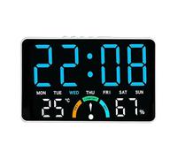 Genérico Alarm Clock Digital - Date Display and Comfort Indicator For Bedside | ABS with Electronic Components, LED Screen Clock For Heavy Sleepers, Home, Hotel, Bedroom, Living Room, Study