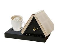 Genérico Alarm Clock Light, Ergonomic Tabletop Storage, 10 Inches Triangle Book Holder with Cup Storage, Stainless Steel Desk Organizer with Modern Design, Bedroom Counter Accessory