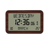 Genérico Alarm Clocks - LCD Display Small Desk Clock with Function Reminders High Definition Screen for Travel Home Office Use, Digital Clock for Bedroom Living Room 6.73 Inches