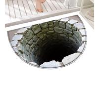 Generico Alfombra 3D, alfombrilla suave lavable y absorbente, que parece un agujero, para decoración del hogar, salón, baño, cocina, interior, exterior, oficina, dormitorio