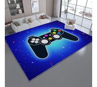 Genérico Alfombra Abstracción Arte Mando De Videojuegos Estrellas - Alfombra Salon Habitacion Pasillo o Dormitorio Facil de Limpiar Alfombras Grande 120 x 180 cm,Azul