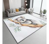 Genérico Alfombra Acuarela Lindo Animal Koala - Alfombra Salon Habitacion Pasillo o Dormitorio Facil de Limpiar Alfombras Grande 140 x 200 cm,Blanco