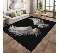 Genérico Alfombra Alas de ángel Dormitorio, Blanca Sangre ala Alfombra Salon Pelo Corto, Antideslizante, Lavable, para Salon Cocina Dormitorio 200x250cm QAZ12