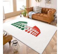 Genérico Alfombra Antideslizante 80x150 cm Roma Coliseo Arquitectura Extrasuave Pelo Corto y Lavable Sin Desprendimiento Tapetes Blanco Alfombras Modernas para Salón y Dormitorio