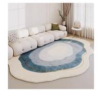 Genérico Alfombra Artística De Forma Irregular For Salón Moderno, Dormitorio Y Oficina Doméstica, Alfombra Delgada Lavable Que Añade Estilo En Capas Y Adaptabilidad(Blue,140 * 200cm)