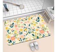 Genérico Alfombra Baño Diatomita Secado Rapido Piedra, Alfombrilla Ducha Antideslizante, Alfombra Cocina Super Absorbente Alfombras, Stone Bath Mat de Secado Rápido y Lavable Rug Hojas 40x60cm 2-1479