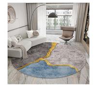 Genérico Alfombra Circular Antideslizante, Lavable Plegable Duradera Y Vintage De Gran Tamaño, Alfombra De Suelo For La Decoración De Salón, Dormitorio Y Cocina(Blue,180 * 180cm)