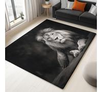 Genérico Alfombra Cuarto del Bebé Animal África León Zoológico 160 x 230 cm Alfombras, Habitacion Antideslizante Moderna Carpete Dormitorio Sala Comedor Pie Cama Pelo Corto Pasillo Carpet