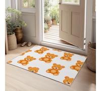 Genérico Alfombra de área 60 x 90 cm, Antideslizante Lavables en Lavadora Blanco Dibujos Animados Lindo Oso De Peluche no desprende Pelusa fácil Cuidado, Ideal para Zonas de Alto tránsito para niños