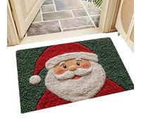 Generico Alfombra de baño navideña - Alfombrilla de baño absorbente con Papá Noel 80 x 50 cm | Para la decoración doméstica del festival, la habitación, la puerta de la cocina o el dormitorio