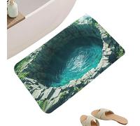 Generico Alfombra de efecto óptico 3D, alfombra en cascada, lavable y estética, alfombra 3D con ilustración de agujero, para salón, dormitorio, baño, cocina, oficina, hotel, apartamento dormitorio