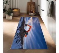 Genérico Alfombra de Entrada 60 x 180 cm Paisaje Natural, Alfombra Larga para Pasillo Corredor Lavable y Antideslizante Edificio Excavadora Rocas para Dormitorio Cocina y recibidor