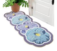Genérico Alfombra de Flores para Baño | 120x50 cm Alfombra Antideslizante para Cocina,alfombras de baño Lavables y absorbentes,para Cocina Suelo Interior Salón