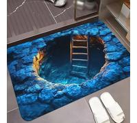 Genérico Alfombra de ilusión óptica 3D, alfombras Que se Ven como un Agujero, de ilusiones en el Piso con partículas Antideslizantes (H,40 * 60cm)