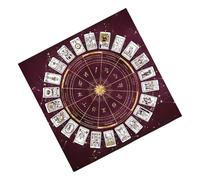 Genérico Alfombra de Lectura del Tarot | Forvador | Tela de Lectura cuadrática de Flanel-Tarot para Tarjetas Oracle (M, 50 x 50 cm) | Techo de Tabla de astrología metafísica, Turnable,