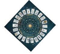 Genérico Alfombra de Lectura del Tarot | Forvador | Tela de Lectura cuadrática de Flanel-Tarot para Tarjetas Oracle (M, 50 x 50 cm) | Techo de Tabla de astrología metafísica, Turnable,