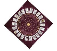 Genérico Alfombra de Lectura del Tarot | Forvador | Tela de Lectura cuadrática de Flanel-Tarot para Tarjetas Oracle (M, 50 x 50 cm) | Techo de Tabla de astrología metafísica, Turnable,