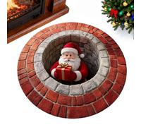 Generico Alfombra de Navidad, alfombra decorativa lavable con Papá Noel, felpudo decorativo de estilo Country | Para la entrada de la sala de estar, la cocina o el salón