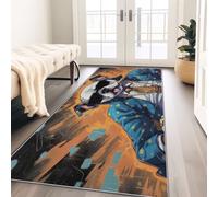Genérico Alfombra de Pasillo 60 x 150 cm, El Padrino Perro Suave Alfombra Antideslizante Lavable para Cocina, Negro Alfombra de Dormitorio para Entrada Sala de Estar lavandería
