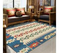 Genérico Alfombra De Pasillo Larga Estilo Western, Lavable A Máquina, Antideslizante, De Pelo Bajo para Entrada, Sala De Estar O Dormitorio,B,120 * 160cm