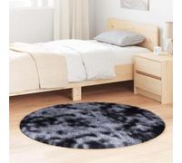 Genérico Alfombra de Pelo Largo NAVARRA Gris Oscuro 120x120 cm poliéster,Decoración,Alfombras-4102904