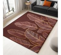Genérico Alfombra de salón Castaño Oscuro 120 x 170 cm, Estilo Simple Minimalista Y Bohemio Lavable a máquina Antideslizante de Pelo Corto fácil de cuidar para salón Comedor hogar y Oficina.