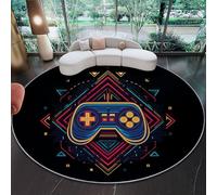 Genérico Alfombra de salón de 100 cm, Vistoso, Alfombra de salón, Controlador De Juego Minimalista, diseño de Pelo Corto, Lavable, Antideslizante, para Dormitorio