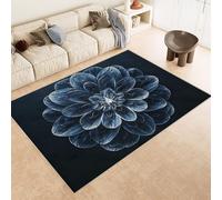 Genérico Alfombra De Salón Flores 3D, Alfombra Salon Geometría Hielo, Lavadora Tapetes Habitacion Comedor Cocina Exterior Moderno Grande Pelo Corto Tapetes 80x150cm