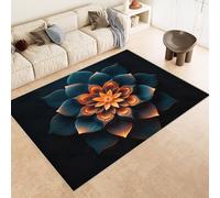 Genérico Alfombra De Salón Flores, Alfombra Salon geometría 3D, Lavadora Tapetes Habitacion Comedor Cocina Exterior Moderno Grande Pelo Corto Tapetes 80x150cm