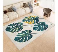 Genérico Alfombra De Salón Monstera, Alfombra Salon Hoja Verde Tropical en 3D, Lavadora Tapetes Habitacion Comedor Cocina Exterior Moderno Grande Pelo Corto Tapetes 80x150cm