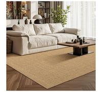 Genérico Alfombra De Sisal Ultra Grande, Alfombra Lavable Antideslizante, For Dormitorio, Comedor, Alfombra De Pelo Bajo Que No Se Desprende, Alfombras Grandes(Brown,120x120cm/47x47in)