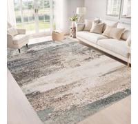 Genérico Alfombra Dormitorio Suave Lavable Antideslizante 120 X 170 CM | Alfombra Cocina Lavable Antideslizante,Alfombra Pasillo de Dormitorio,Alfombra Silla Escritorio,Comedor,Abstracto Marrón Gris
