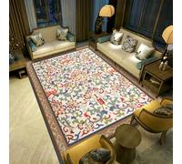 Genérico Alfombra Dormitorio Suave Lavable Antideslizante 120 X 170 CM Boho | Alfombra Cocina Lavable Antideslizante,Alfombra Pasillo de Dormitorio,Alfombra Silla Escritorio,Comedor,Flor Roja Azul Verde
