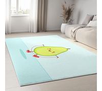 Genérico Alfombra Exterior Interior Antideslizante Lavables en Lavadora Tapetes Fácil de Limpiar, Sala Habitación Comedor Cocina Lindo Aguacate Gente Pelo Corto Alfombra 80 x 150 cm, Verde Menta