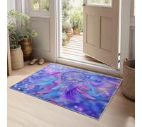 Genérico Alfombra Fácil de cuidar Resistente Azul Violeta Sueño Plumas Atrapasueños - Alfombras Niños Niñas para guardería habitación de niños niñas Sala de Juegos Sala 160 x 230 cm