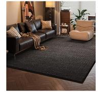 Genérico Alfombra Grande Tejida De Sisal, Alfombras For Sala De Estar, Resistente A Las Manchas, Fácil De Limpiar, For Patio Interior/Exterior, Terraza, Porche, Jardín, Patio(Black,40x60cm/16x24in)