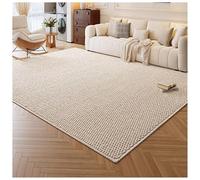 Genérico Alfombra Grande Tejida De Sisal, Alfombras For Sala De Estar, Resistente A Las Manchas, Fácil De Limpiar, For Patio Interior/Exterior, Terraza, Porche, Jardín, Patio(White,140x180cm/55x71in)