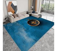 Genérico Alfombra Lavable Antideslizante Tema náutico 80 x 150 cm, Alfombra de Pelo Corto Shabby brújula para salón Dormitorio Oficina o habitación Infantil Corredor fácil de Limpiar