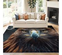 Genérico Alfombra Lavable Lavadora 100 x 150 cm, Salón Dormitorio Antideslizante Estampados Aves Águilas Fotografía - Oscuro Alfombra de Franela Suave para Pasillo de Entrada