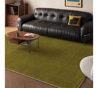 Genérico Alfombra Moderna Verde Oliva de 5 x 7, Alfombra Texturizada de Perfil bajo, Respaldo de Silicona Antideslizante, Alfombra de Felpa Resistente al Agua for Comedor(Green,2 * 2.5m/6.5 * 8.1ft)