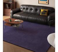 Genérico Alfombra Moderna Verde Oliva de 5 x 7, Alfombra Texturizada de Perfil bajo, Respaldo de Silicona Antideslizante, Alfombra de Felpa Resistente al Agua for Comedor(Purple,1.4 * 2m/4.6 * 6.5ft)