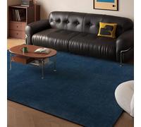 Genérico Alfombra Moderna Verde Oliva de 5 x 7, Alfombra Texturizada de Perfil bajo, Respaldo de Silicona Antideslizante, Alfombra de Felpa Resistente al Agua for Comedor(Blue,1.6 * 2.3m/5.2 * 7.5ft)
