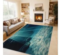 Genérico Alfombra Mundo Submarino, Alfombras Salon Fondo Marino, Alfombra Pequeña 50x80 - Suave Franela Pelo Corto Tapete, Antideslizante Felpudos H-12