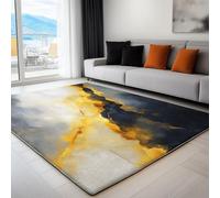 Genérico Alfombra para Interior 120 x 180 cm Vetas De Mármol Alfombra Impresión 3D Modern, Blanco Habitación Suave Antideslizante, para salón Dormitorio y habitación Infantil Alfombrilla