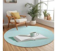 Genérico Alfombra Redonda de Salón Antideslizante 200 cm, Alfombra Redonda Lavable Dibujo Cuaderno Taza de Café - Moqueta Suave de Pelo Corto Minimalismo para Cocina Lavandería Comedor Dormitorio