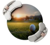 Genérico Alfombra Redonda Naturaleza 100 cm - Suave Lavable Alfombras Estampado Golf con Base Antideslizante, Verde Circular Alfombra para Dormitorio Sala de Estar sofá Mesa de Centro