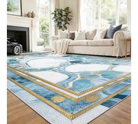 Genérico Alfombra Salon Antideslizante,Azul Alfombras Lavables en Lavadora Tapetes para Sala - Minimalismo Abstracción Arte Tapete Pelo Corto Tapete Quarto140 x 200 cm