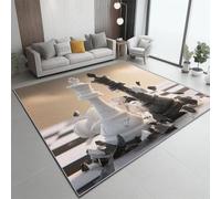 Genérico Alfombra Salon Antideslizante,Multicolor Alfombras Lavables en Lavadora Tapetes para Sala - Fotografía Abstracción Piezas De Ajedrez Tapete Pelo Corto Tapete Quarto140 x 200 cm